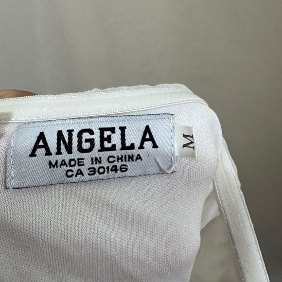 Angela Strapless Mini Dress Womens Size Medium White Sequin Bodice Fairycore - Picture 6 of 6